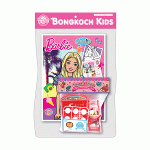 Barbie สนุกกับเกมและภาพระบายสีแสนสวย Malibu Festival + เครื่องคิดเงินพร้อมรถเข็นช้อปปิ้ง